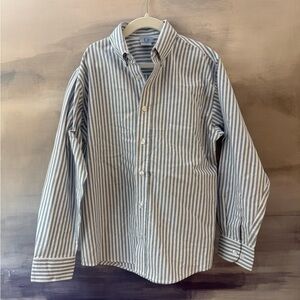 Boys Bella Bliss Striped Blue Button Down Cotton Shirt